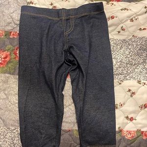 Blue Jean leggings. Mid length